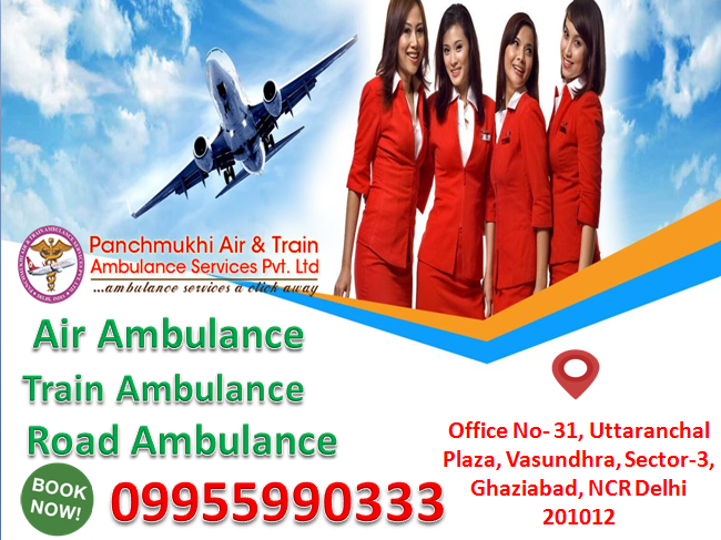 Get Anytime Availability Medical Service Support Crisis by Panchmukhi Air Ambulance in Delhi